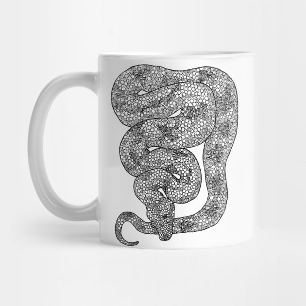 Mosaic Black and White Python by Art of V. Cook